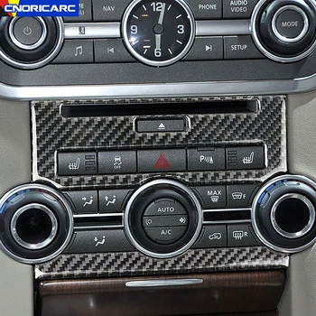 Автомобильный стайлинг, центральная консоль, кондиционер, CD-панель, украшение для Land Rover Discovery 4 2010-2016, отделка из углеродного волокна