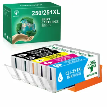 5 Новых чернил и чипа PGI-250XL CLI-251XL для печати Canon PIXMA MG5620 iP7250 MG6420