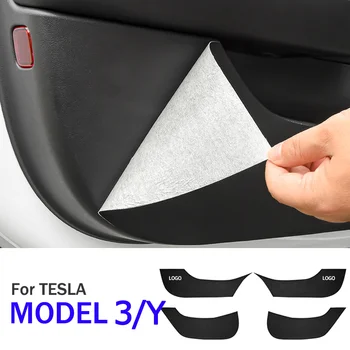 Защитный коврик для боковой двери автомобиля Tesla Model 3 Y, Аксессуары для укладки кожаного интерьера Авто