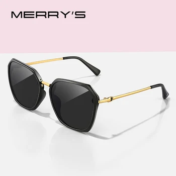 MERRYS DESIGN, Женские модные солнцезащитные очки с квадратной поляризацией, женские роскошные брендовые солнцезащитные очки с защитой UV400 S6153