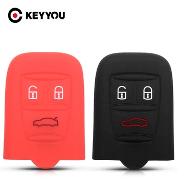 KEYYOU для ALFA ROMEO 159 Brera 156 Spider Key 3-кнопочный дистанционный смарт-ключ силиконовый чехол для ключей автомобиля