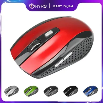 Беспроводная мышь RYRA 2,4 ГГц, мышь с регулируемым разрешением DPI, 6 кнопок, Оптические игровые мыши, беспроводные мыши Gamer с USB-приемником для компьютера