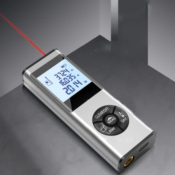 Перезаряжаемый лазерный дальномер ручной мини инфракрасный измерительный прибор измеритель расстояния по горизонтали