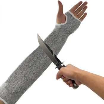 1 Пара Защитных рукавов с защитой от порезов, Дышащая прочная защита рук, уровень 5, устойчивые к порезам защитные рукава с отверстием для большого пальца