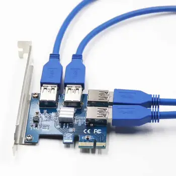 Выделенная карта Riser Card USB 3.0 PCIe Конвертер PCI-E В PCI-E Адаптер с 1 Слотом ToI-Express от 1x до 16x Для майнинга BTC Miner