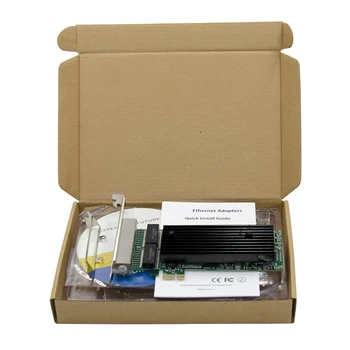 PCI-E Четырехпортовый сервер RJ45 1X Pcie X1 82576 Чип 10/100/1000 Мбит/с Lan 4 Порта Серверной сетевой карты