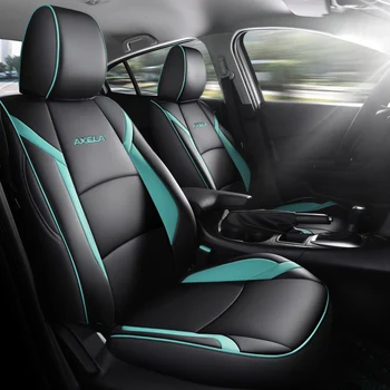 Чехлы для автомобильных сидений Полный комплект из водонепроницаемой кожи для Mazda 3 Axela 2014 2015 2016 2017 2018 2019, Аксессуары для автомобильных подушек на Заказ