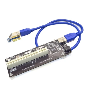 PCIE PCI-E PCI Express X1 к PCI Riser Card Шинная Карта Высокоэффективный Адаптер Конвертер USB 3,0 Кабель для Настольных ПК с Чипом ASM1083
