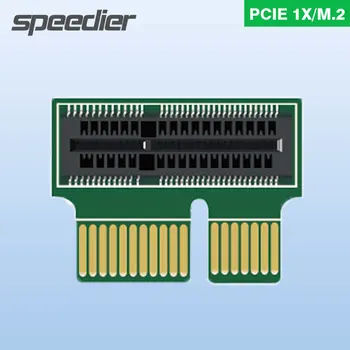 Карта адаптера сетевой карты Pcie X1-M.2 PCI Express 1X-M.2 Nvme Riser Card Прямоугольный Разъем 90 Градусов, Карта Конвертера