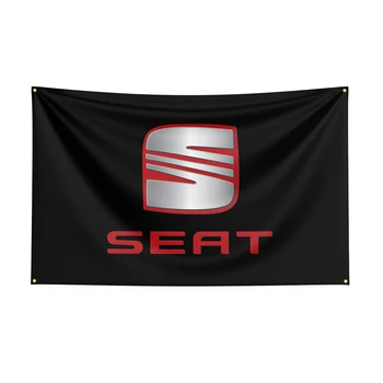 флаг сидений 90x150cm Напечатанный Полиэстером Баннер Гоночного автомобиля Для Декора