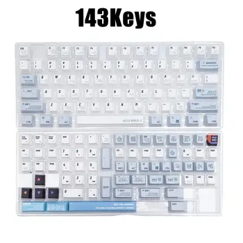 143 Клавиши, Пользовательские Программируемые Колпачки для ключей, Профиль Колпачков для ключей, Сублимация красителя PBT, механическая клавиатура Для Akko 61 64 84 87 98 104