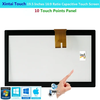 Xintai Touch 19,5 Дюймов, Проекционная емкостная сенсорная панель с соотношением сторон 16: 9, с 10 точками касания, подключи и играй