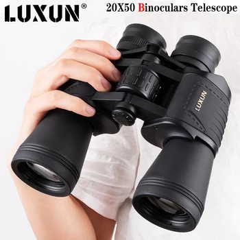 LUXUN 20X50 Бинокль Телескоп для Смартфона Мощный Бинокль дальнего Действия Ночного Видения Spyglass для Охоты Кемпинга