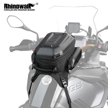Сумка для мотоцикла Rhinowalk, бак, Жесткий рюкзак, 15л-18Л, Универсальная Водонепроницаемая Передняя сумка для хранения масла, топлива, подходит для мотокросса ADV