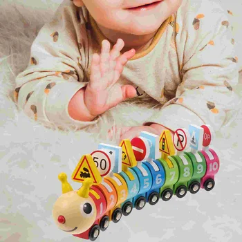 Детские игрушки для раннего развития, мини-поезд, наклоняющийся инструмент, деревянный ребенок