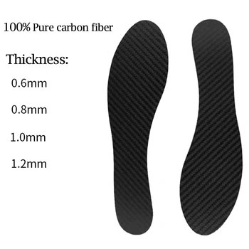 Новая Стелька из углеродного волокна Толщиной 0.8mm1.0mm1.2mm, Спортивная Стелька, Мужская прокладка для обуви, Женские Ортопедические Стельки Для кроссовок