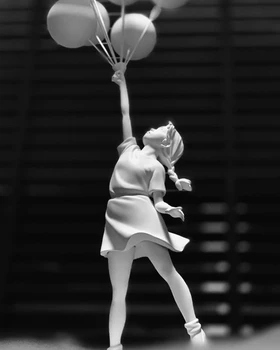 Художественные Статуи девушки на воздушном шаре Скульптура Девушки на воздушном шаре Бэнкси, Поделки из смолы, украшение дома, Рождественский подарок, украшение гостиной