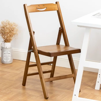 Бамбуковый складной стул со спинкой простая Уличная Маленькая Скамейка Портативный Складной Низкий Табурет для хранения вещей для домашней гостиной