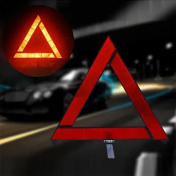 Предупреждение об аварийной поломке автомобиля треугольник красный светоотражающий опасность для безопасности автомобильный штатив сложенный стоп-сигнал отражатель Cinta Reflectante