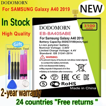 DODOMORN EB-BA405ABE EB-BA405ABU Для SAMSUNG Galaxy A40 2019 SM-A405FM/DS A405FN/DS GH82-19582A Высокое Качество + Номер для отслеживания