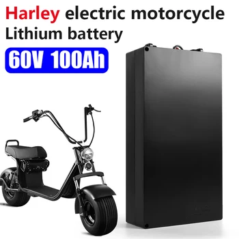 Литиевая Батарея Электромобиля Harley 18650 60V 100Ah для Двухколесного Складного Электрического Скутера Citycoco, Велосипеда