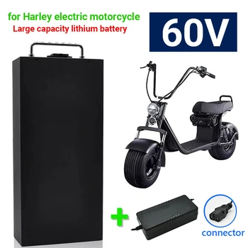 Литиевая Батарея Электромобиля Harley 18650 60V 100Ah для Двухколесного Складного Электрического Скутера Citycoco, Велосипеда