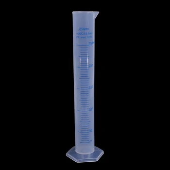 250 мл Пластиковый измерительный цилиндр Лабораторный Тестовый инструмент для градуировки пробирок Доступный набор химии