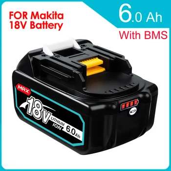Makita 18V 6.0 8.0Ah Аккумуляторная Батарея Для Электроинструментов Makita со светодиодной литий-ионной Заменой LXT BL1860 1850 вольт 6000 мАч