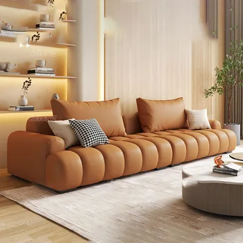 Секционный Современный Кожаный Диван Luxury Lounge Ленивое Глубокое Кресло Диваны для Гостиной Nordic Bedroom Divani Da Soggiorno Мебель Для Дома