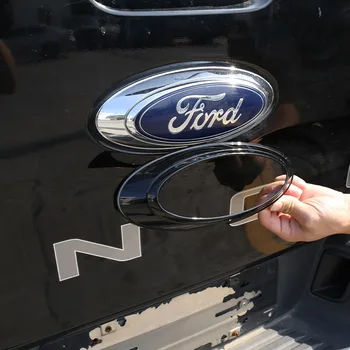Для Ford Ranger Wildtrak 2015-2022 ABS Углеродное волокно/Черная Крышка багажника автомобиля с логотипом, Декоративная наклейка, автомобильные Аксессуары