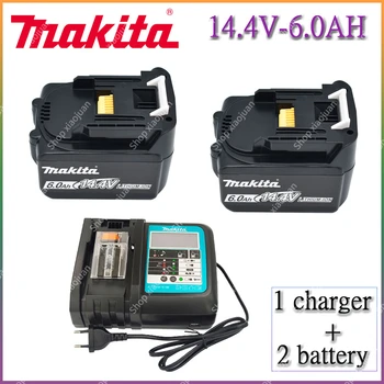 Makita 14,4В 6000 мАч Литий-ионная Аккумуляторная батарея Makita Для Электроинструментов Makita 14 В 6.0Ah Аккумуляторы BL1460 BL1430 1415 194066-1