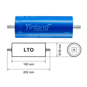 100% Оригинальная Реальная Емкость Yinlong 66160 2,3 V 45Ah Литий-Титанат LTO Аккумуляторная Батарея для Автомобильной Аудиосистемы Солнечной Энергии