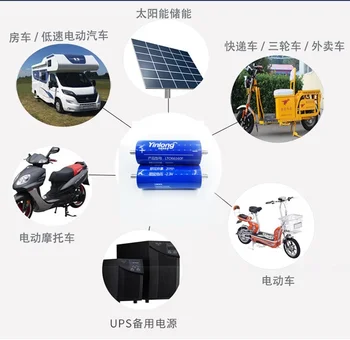 100% Оригинальная Реальная Емкость Yinlong 66160 2,3 V 45Ah Литий-Титанат LTO Аккумуляторная Батарея для Автомобильной Аудиосистемы Солнечной Энергии