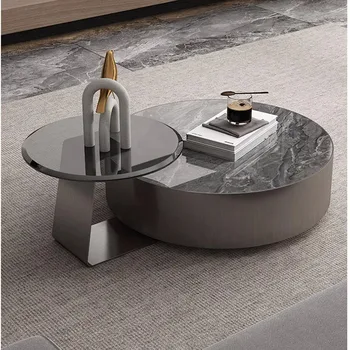 Дизайн круглого стола в гостиной, Спальня, Современная прихожая, Мобильный чайный столик, Современный боковой минималистичный диван, Кавайная мебель DWH