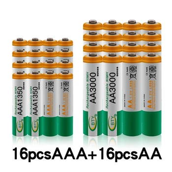 Перезаряжаемая батарея NiMH AAA, 100% В, 1,2 мАч, AA, 1350 мАч, 1,2 мАч, новинка 2 распродажа