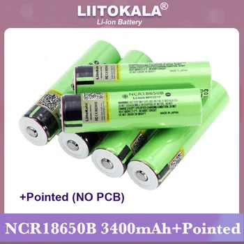 Liitokala новый NCR18650B 3,7 В 3400 мАч 18650 литиевая аккумуляторная батарея с заостренными батареями (без печатной платы)