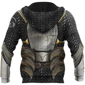 Мужская толстовка Dragon Knight Amor с 3D принтом, осенне-зимняя толстовка Унисекс, Пуловер на молнии, Повседневная Уличная одежда KJ420