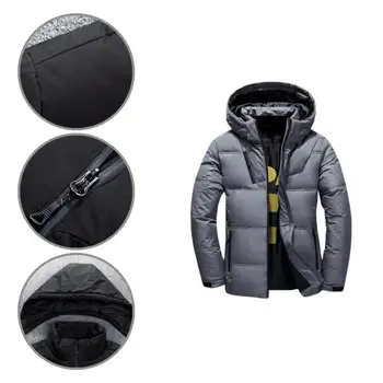 Зимнее пуховое пальто, Сказочная Гладкая Зимняя куртка с капюшоном для отдыха, для работы, Мужское пуховое пальто, Мужское Пуховое пальто
