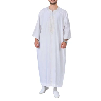 Мужская ближневосточная Джубба Тобе, Мужской исламский кафтан, Традиционная мусульманская одежда 517D