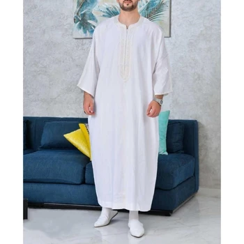 Мужская ближневосточная Джубба Тобе, Мужской исламский кафтан, Традиционная мусульманская одежда 517D