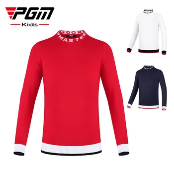 PGM/ осенне-зимняя одежда для гольфа, свитер для девочек с круглым вырезом, утепленная термофутболка с длинными рукавами