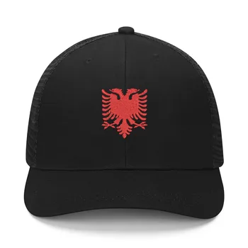 Флаг Албании Крестный Отец Удара Шляпа С Вышивкой Мужская Женская Спортивная Бейсбольная Шляпа Дышащий Летний Головной Убор На Заказ Шапки С Логотипом