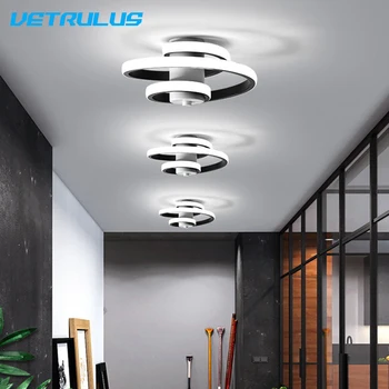Современный спиральный светодиодный потолочный светильник, подходящий для крыльца, коридора, гардеробной, Декоративных светильников, простых осветительных приборов Lustre Home Deco