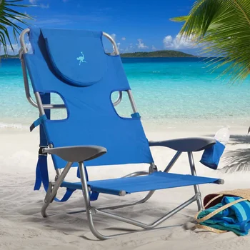 Стальной пляжный стул с рюкзаком, Полиэстер, Сталь, ПВХ, Ткань, 11 фунтов, 46,00x27,00x33,00 дюйма