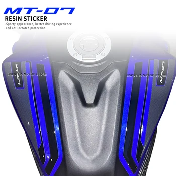 Аксессуары для мотоциклов, наклейка на верхний топливный бак, 3D наклейка из смолы для Yamaha MT-07 MT 07 2021-2023