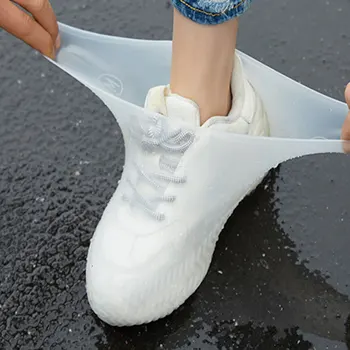 1 Пара многоразовых водонепроницаемых чехлов для непромокаемой обуви, Силиконовые уличные галоши для непромокаемых ботинок, Аксессуары для обуви, многоразовый чехол для обуви