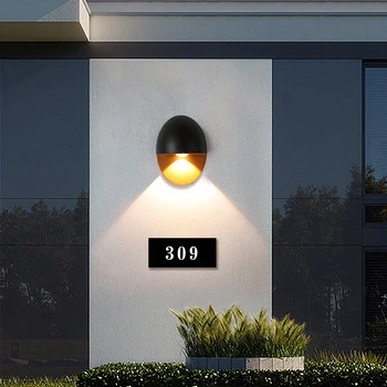 Светодиодный уличный водонепроницаемый настенный светильник, задний план дивана в коридоре, настенный светильник, вывеска на двери Виллы, Наружная лампа для мытья стен во дворе