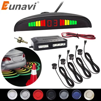 Eunavi 1 комплект Авто Парктроник Светодиодный Датчик парковки Комплект 4 6 8 Датчиков Для Всех Автомобилей Система Помощи при обратном движении Резервный Радар Монитор