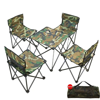 Столовый набор для кемпинга, складной стол с 2 или 4 складными стульями, включая сумку для переноски, набор для пикника, складной стол-табурет