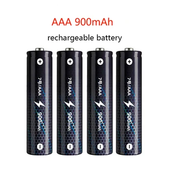 Батарейки AAA реальной емкости 1,2 В 900 мАч Ni-MH AAA Аккумуляторная батарея для игрушек с дистанционным управлением, батарея № 7, батарея AAA